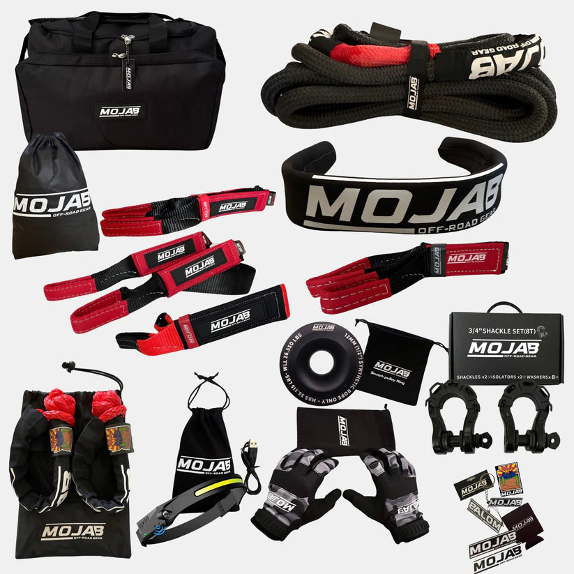 MOJAB OFFROAD Essential Recovery Kit (7 items, 3 Storage bag, 2
